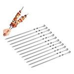 6 Brochetas Pinchos Anticucho Acero Barbacoa Parrilla Asado
