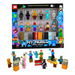 Set 24 Minifiguras Minecraft Bloques Construcción Magnéticos 24 Minecraf