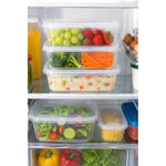 Pack 4 Contenedor Hermetico Plastico De Alimentos 3,5 Litros Transparente