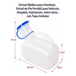 Urinario Con Tapa Masculino Portátil Para Viaje Adulto Mayor Transparente