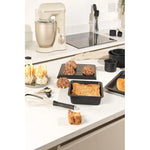 Molde Antiadherente Cuadrado Para Hornear Pasteles 25cm Negro