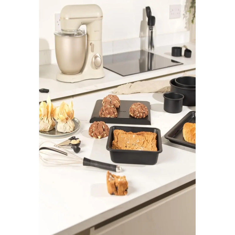 Molde Antiadherente Cuadrado Para Hornear Pasteles 25cm Negro
