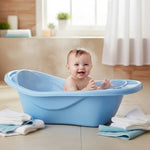 Bañera Tina Anatómica Bebes Celeste/rosada Color Celeste Liso