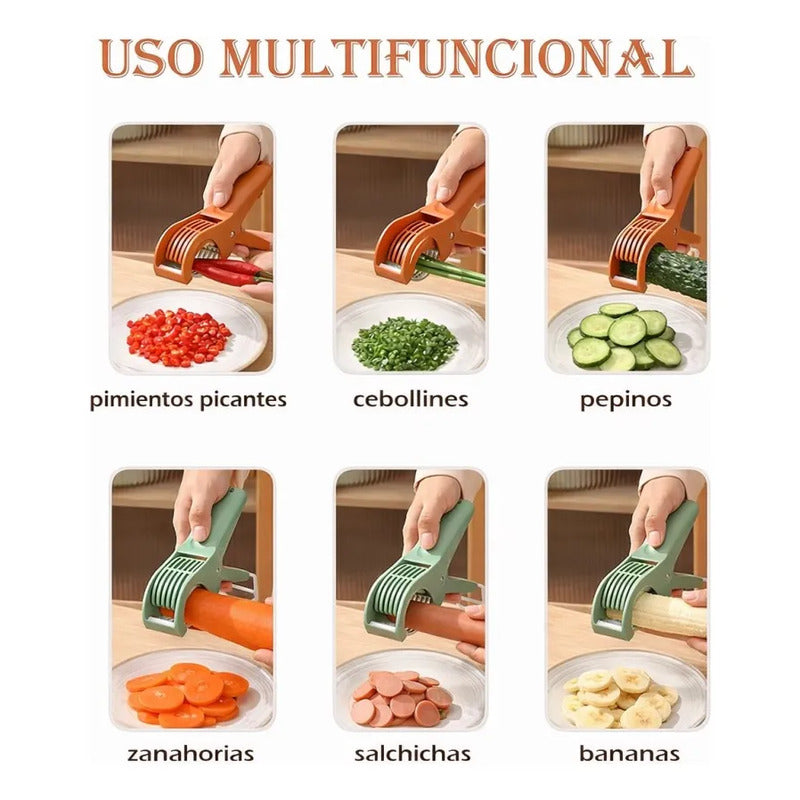 Rebanador Manual De Frutas Y Verduras De Acero Inoxidable
