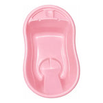 Bañera Bebe Niños Plástico Tina Bebe Ergonómica 72cm Liviana Rosa Liso