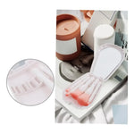 Set 5 Brochas Maquillaje  Cajita Estuche En Forma De Ostra