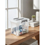 Caja Plastica Organizadora 6 Litros Transparente Tapa Wenco