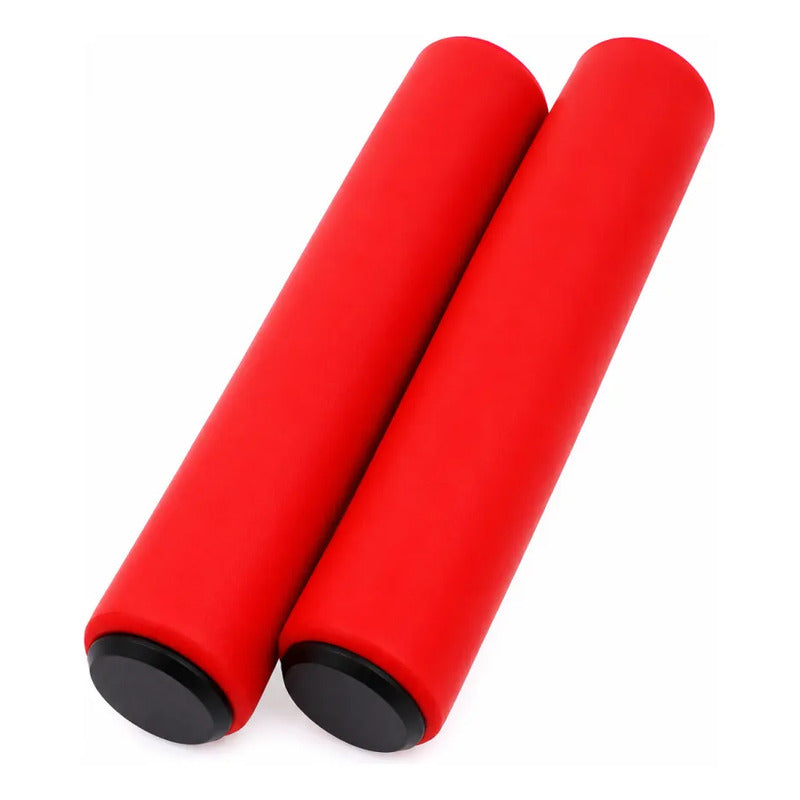 Puños De Bicicleta Goma Antideslizante Agarre Seguro Mtb Rojo