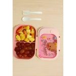 Lonchera Taper Hérmetico  + Cubiertos Infantil Capibara