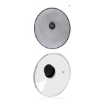 Tapas De Vidrio Y Anti Salpicadura Olla Sarten 18 Cm Negro