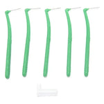 Set X5 Cepillos Interdentales Reutilizables Ortodoncia Verde