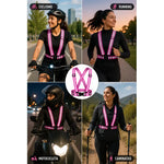 Arnes De Seguridad Reflectante Chaleco Ajustable Adulto Vial Ajustable Rosa Chicle
