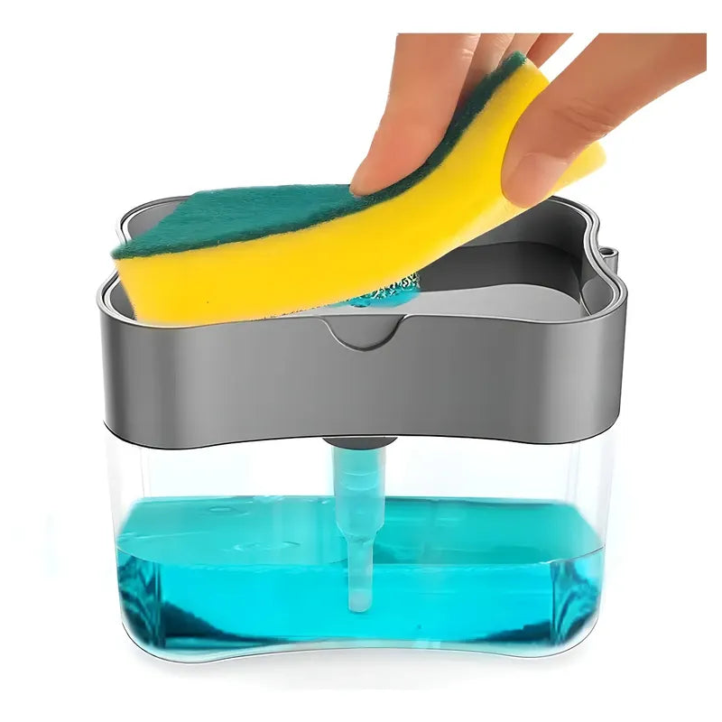 Dispensador Manual De Jabón Líquido Detergente Soap 350 Ml Plástico Gris