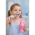 Cepillo Dental Para Pequeños Con Juguete Motivador Divertido Celeste