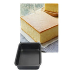 Molde Antiadherente Cuadrado Para Hornear Pasteles 25cm Negro
