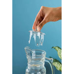 Jarra De Vidrio Con Tapa Y Asa Para Agua Jugo Frio Caliente