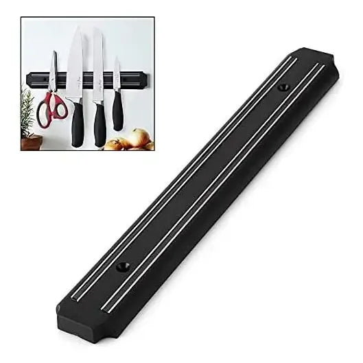 Barra Magnética Imán 33cm Cuchillos Utensilios Herramientas Negro