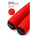 Puños De Bicicleta Goma Antideslizante Agarre Seguro Mtb Rojo