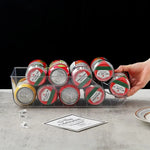 Pack X2 Organizador De Bebidas Lata Para Refrigerador Bebida Transparente