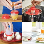 Set 6 Hervidor De Huevos De Silicone Para Cocina Sin Bpa