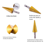 Broca Conica Escalonada Metales Perfora 4 A 20mm Paso A Paso