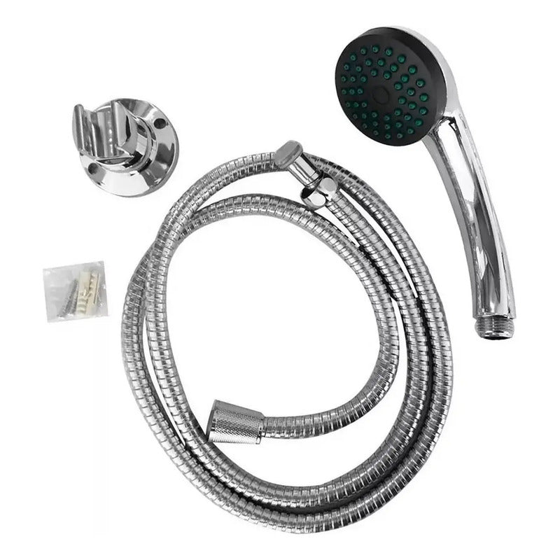 De Ducha Teléfono Manguera Soporte Cromado Acero Inox X2 Kit