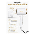 Secador De Cabello Mini Secador Portátil Con Boquilla Blanco