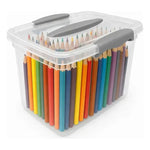 X10 Caja Wenco Organizadora 6 Litros Transparente Plastica