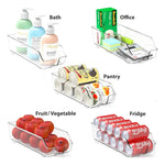 Pack X2 Organizador De Bebidas Lata Para Refrigerador Bebida Transparente