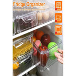 Organizador Refrigerador Acrílico Contenedor Con Tapa 21x30 Transparente