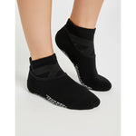 Calcetines Antideslizantes Para Yoga Pilates Danza Gimnasia Negro Lisa 32-40