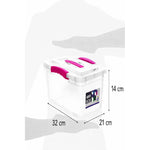 X2 Cajas Organizadora 6 Litros Transparente Con Tapa Platica