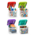 Caja Plastica Organizadora 6 Litros Transparente Tapa Wenco