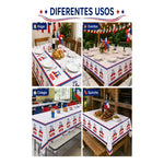 Mantel Rectangular Plástico Decoración Fiestas Patrias Chile Blanco Fechas Patrias Chile