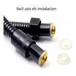 Cabezal Para Ducha Filtrador + Manguera Flexible Negro Negro Mate