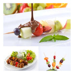 X100 Brochetas De Madera Bambú Brochetas Barbacoa 40 Cm Madera Liso