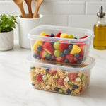 Pack 2 Contenedor Hermetico Plastico De Alimentos 3,5 Litros Transparente