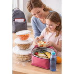 Set De 3 Bowl Ensaladera Redonda De Acrílico Con Tapa Transparente/tapa Blanca