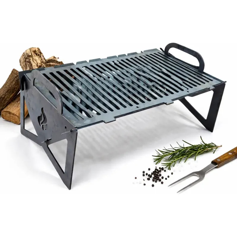 Parrilla De Acero Inoxidable A Carbon Portatil Desmontable