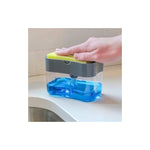 Dispenser Jabón Liquido Detergente Caja Contenedora+ Esponja Gris