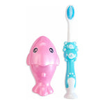 Cepillo Dental Para Pequeños Con Juguete Motivador Divertido Celeste