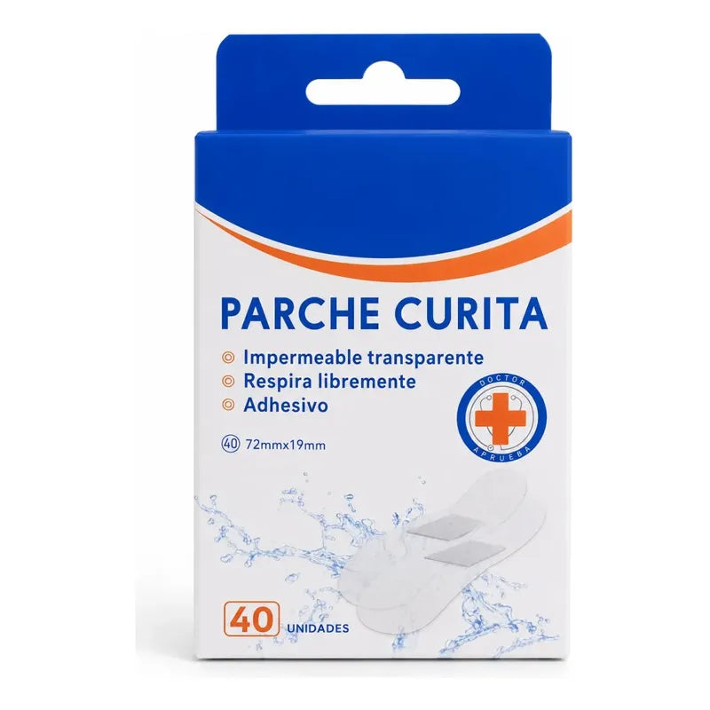 Parche Curita Transparente Transpirable Impermeable Pack 40