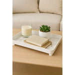 Bandeja De Melamina Con Grano De Madera Para Servir 35x23 Cm