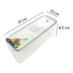 Organizador Para Refrigerador Cocina 4 Contenedor Con Tapa Transparente