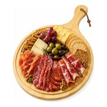 Tabla Para Picoteo Snacks De Bambu Con Mango Pizzera