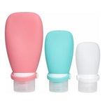 3 Botellas De Viaje Silicona Mini Dispensadores Vacío