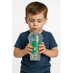 X2 Vaso Infantil Dinosaurio Acrilico Con Bombilla Luz 450ml