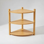 Estante Esquinero De Bambú 3 Niveles Cocina Baño Organizador