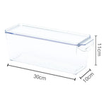 X6 Caja Organizadora Refrigerador Con Tapa Y Mango Grande Transparente