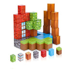 Cubos Bloques Magneticos Minecraft De Construccion 84 Piezas 80 Minecraft